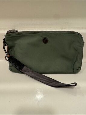 lululemon athletica Olive Green Wristlet Pouch with Detachable Strap